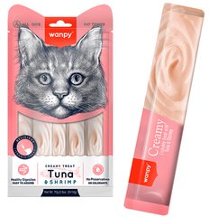 Wanpy Creamy Lickable Treats Tuna & Shrimp - жидкое лакомство с тунцом и креветками для котов Petmarket