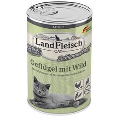 LandFleisch SCHLEMMERTOPF GEFLUGEL MIT WILD - консерви для кішок (домашня птиця/м'ясо дичини) - 400 г % Petmarket