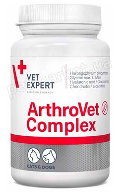 VetExpert ARTHROVET Complex - посилений комплекс для суглобів і хрящів собак і котів - 60 табл. Термін придатності до 09.2024 Petmarket