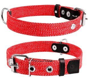 Collar БРЕЗЕНТ Кольоровий - нашийник для собак, 51-63 см, помаранчевий Petmarket