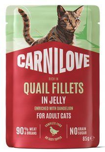 Carnilove Jelly Quail with Dandelion - вологий корм для котів (перепілка/кульбаба) - 85 г Petmarket