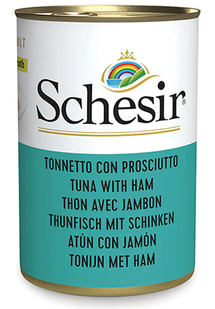 Schesir Cat Adult Tuna with Ham In Jelly - натуральні консервы для котів (тунець/шинка в бульйоні) Petmarket