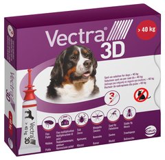 Ceva VECTRA 3D - Вектра 3Д - краплі від бліх і кліщів для собак 40-65 кг - 1 піпетка Petmarket