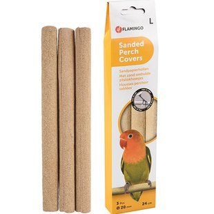 Flamingo SANDED PERCH COVERS - чохол на жердинку з піщаним покриттям для птахів - 12 мм / 4 шт. Petmarket