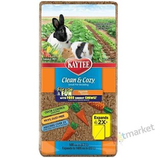 Kaytee Clean & Cozy VEGETABLE GARDEN - подстилка из целлюлозы для грызунов, хорьков, птиц, рептилий - 8 л Petmarket