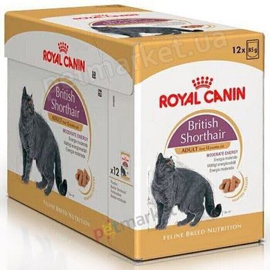 Royal Canin BRITISH SHORTHAIR Adult - влажный корм для британских кошек - 85 г х 12 шт Petmarket