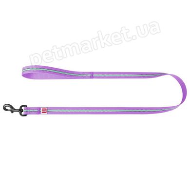 Collar WAUDOG Nylon - світлонакопичувальний поводок для собак - 122 см/20 мм, Фіолетовий Petmarket