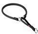 Collar WauDog SOFT - круглый кожаный ошейник полуудавка для собак - 70 см, Черный - РАСПРОДАЖА