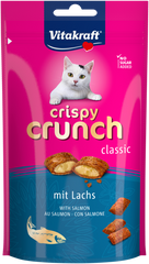 Vitakraft Crispy Crunch подушечки с лососем лакомство для кошек, 60 г Petmarket