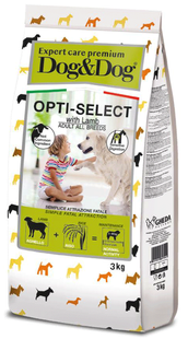 Gheda Dog & Dog Expert Care Opti-Select Adult All Breeds Lamb - корм для собак всех пород с чувствительным пищеварением (ягненок) Petmarket