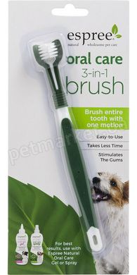 Espree ORAL CARE 3in1 Brush - щетка 3 в 1 для ухода за зубами и полостью рта собак Petmarket
