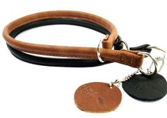 Collar SOFT - кожаный круглый ошейник-удавка рывковый для собак - 65 см, Коричневый РАСПРОДАЖА Petmarket