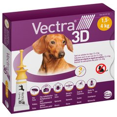 Ceva VECTRA 3D - Вектра 3Д - краплі від бліх і кліщів для собак 1,5-4 кг - 1 піпетка Petmarket
