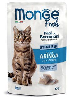 Monge Fresh Cat Adult Sterilised Herring - консерви для стерилізованих котів з оселедцем - 85 г Petmarket