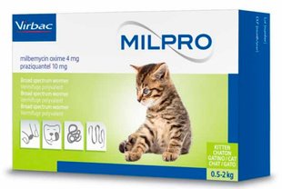 Virbac Milpro таблетки от глистов для котят 0,5-2 кг - 1 табл. Petmarket