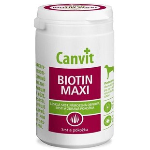 Canvit BIOTIN MAXI - Біотин Максі - добавка для здоров'я шкіри і шерсті собак великих порід - 230 г Petmarket