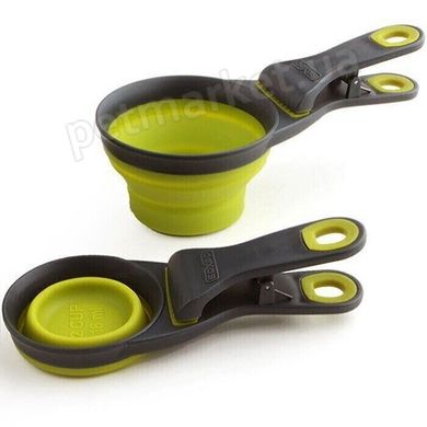 Dexas Collapsible KlipScoop - мірний стакан складний для сухого корму - Large (зелений) Petmarket