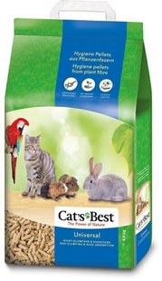 Cat's Best UNIVERSAL - древесный наполнитель для туалетов и клеток животных и птиц - 40 л Petmarket