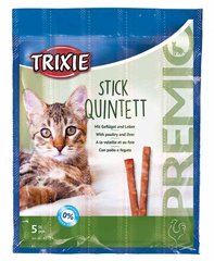 Trixie PREMIO Stick Quintett - лакомство для кошек (птица/печень) - 5 шт. Petmarket