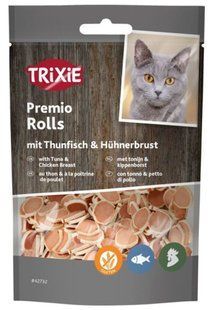 Trixie PREMIO Tuna Rolls - ласощі для котів (тунець/курка) - 50 г Petmarket