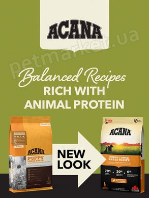 Acana Puppy Large Breed Recipe біологічний корм для цуценят великих порід - 17 кг % Petmarket