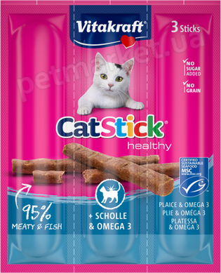 Vitakraft Камбала из Омега-3 мясные палочки для кошек, 3 шт Petmarket