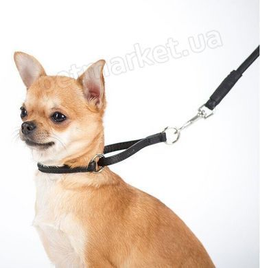 Collar WauDog SOFT - круглий шкіряний нашийник напівудавка для собак - 70 см, Чорний - РАСПРОДАЖА Petmarket