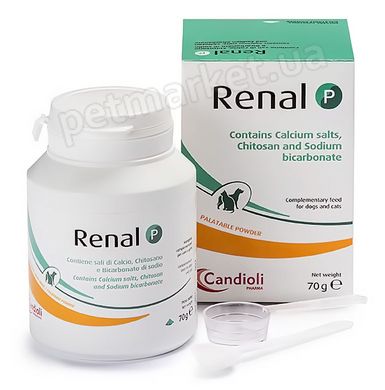 Candioli Renal P - добавка при хронічній нирковій недостатності у собак та котів - 70 г. Petmarket
