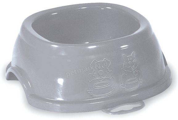 Stefanplast BREAK 3 - пластиковая миска для собак и кошек - 1 л, Серый Petmarket