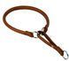 Collar WauDog SOFT - круглый кожаный ошейник полуудавка для собак - 70 см, Коричневый - РАСПРОДАЖА