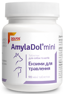 Dolfos AmylaDol Mini энзимы для пищеварения мелких собак и кошек, 90 табл. Petmarket