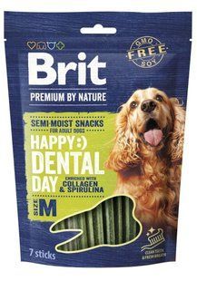 Brit Premium Dental Snacks M - ласощі для догляду за зубами у собак середніх порід (колаген і спіруліна) - 180 г Petmarket