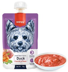 Wanpy Duck Carrot & Pea - Крем-пюре с уткой и морковью для собак Petmarket