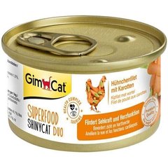 GimCat SUPERFOOD ShinyCat - консервы для кошек (курица/морковь) - 70 г Petmarket