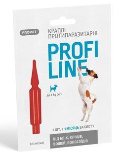 Provet Profiline - капли от блох и клещей для собак весом до 4 кг Petmarket