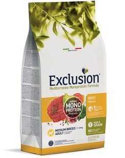 Exclusion Noble Grain Adult Beef Medium Breed &mdash; корм для взрослых собак средних пород с говядиной - 12 кг Petmarket