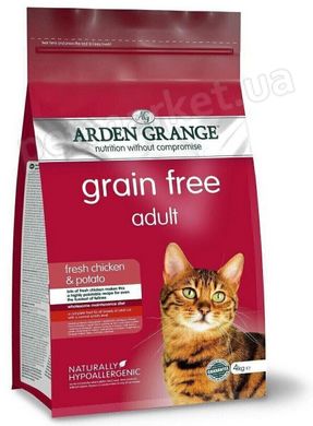Arden Grange ADULT CAT Сhicken & Potato - беззерновой корм для кошек (курица/картофель) - 4 кг Petmarket