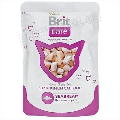 Brit Care Cat SEABREAM pouch - влажный корм для кошек (морской лещ) Petmarket