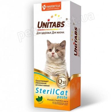 Unitabs STERILCAT - витаминно-минеральная добавка для кастрированных котов и стерилизованных кошек (паста) Petmarket