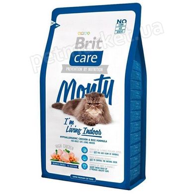 Brit Care MONTY Indoor - корм для домашних кошек (курица/рис) - 7 кг Petmarket