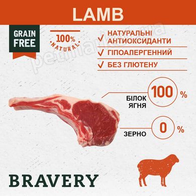 Bravery Lamb Large/Medium сухий корм для собак cередніх та великих порід (ягня) Petmarket