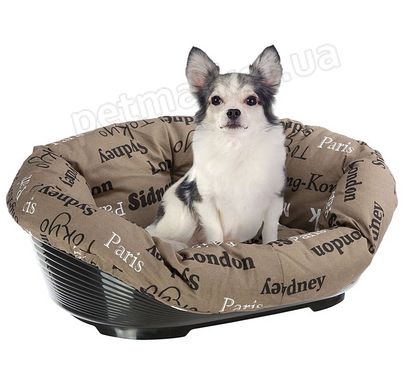 Ferplast SOFA 12 - пластиковая лежанка с подушкой для собак и кошек - Коричневый % Petmarket