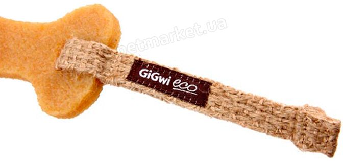 GiGwi Gum Gum Кость - жевательная эко-игрушка для собак, 10 см Petmarket