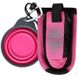 Dexas BOTTLEPOCKET WITH TRAVEL CUP - сумка для воды и аксессуаров со складной миской - Розовый