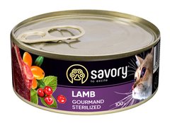 Savory Sterilised Lamb влажный корм для стерилизованных котов и кошек (ягненок) - 400 г Petmarket