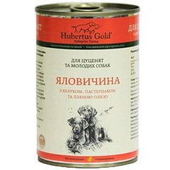 Hubertus Gold ГОВЯДИНА с яблоком и пастернаком - консервы для щенков и молодых собак - 400 г Petmarket