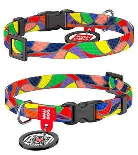 Collar WAUDOG Nylon Вітраж - нейлоновий нашийник для собак - 35-58 см Petmarket