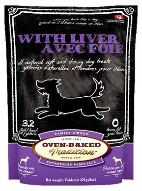 Oven-Baked Tradition Liver - м'які ласощі з печінкою для собак - 227 г Petmarket