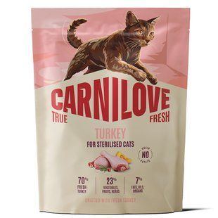 Carnilove True Fresh Turkey Sterilised - беззерновой корм для стерилизованных кошек/кошек (индейка) - 400 г Petmarket