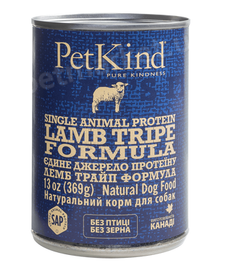 PetKind LAMB TRIPE FORMULA - монопротеїновий вологий корм для собак та цуценят (ягня) - 369 г Petmarket